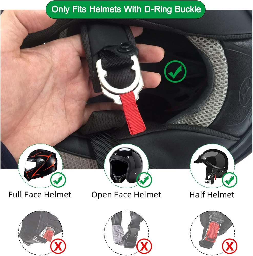 2Pcs Helmet Quick Release Buckle Replacement Kit, All Stainless Steel Ratcheted