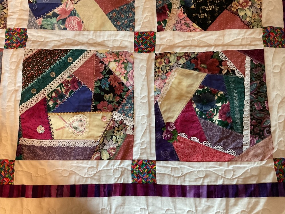 Handmade Patchwork Lap Quilt, 46" x 57.5"
