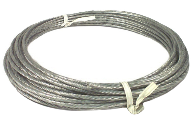 100' of 6/20 Plastic Coated Guy Wire for Antenna Mast - 20 Gauge - Down Guy