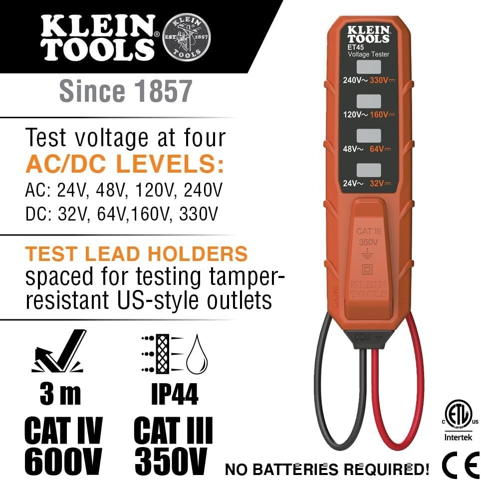 Compact 3-Piece Voltage Tester Set - Perfect for Home Electrical Troubleshooting