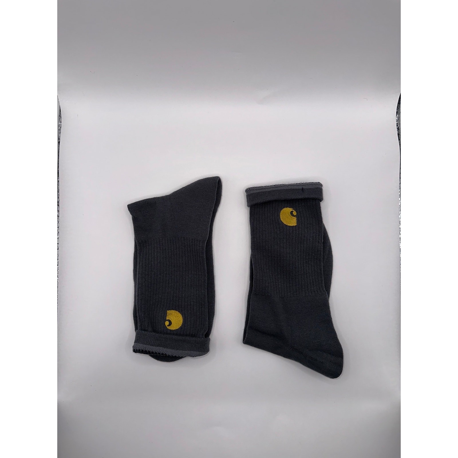 CARHARTT 3 PAIRS WIP CHASE CREW SOCKS IN JUNIPER AND HEATHER GRAY ONE SIZE