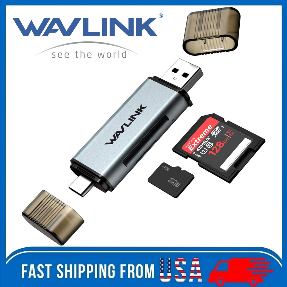 Wavlink SD Card Reader USB C/USB3.0 SDXC Micro SD Memory Card Reader Adapter
