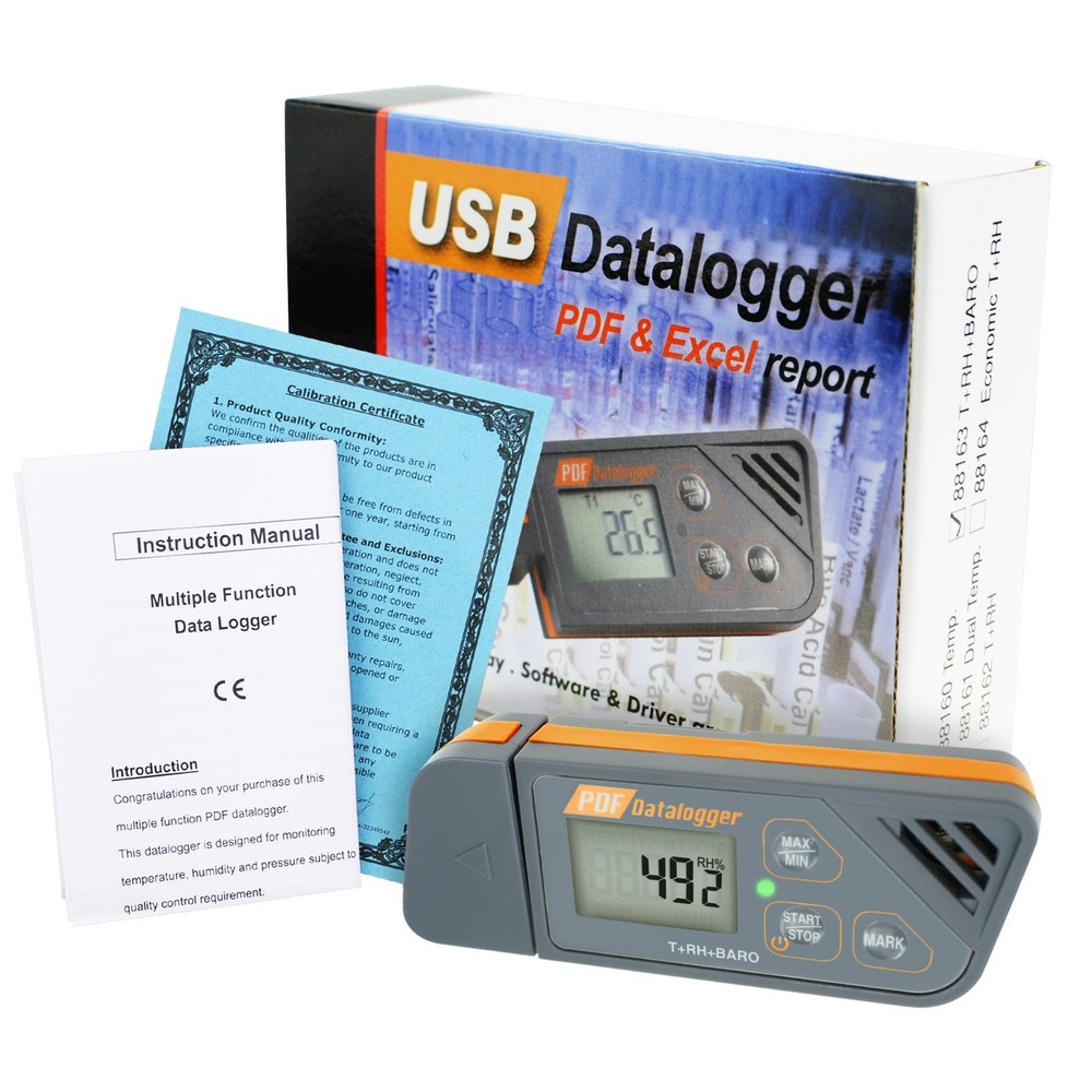 USB Temperature Humidity Barometric Pressure Data Logger Datalogger Recorder