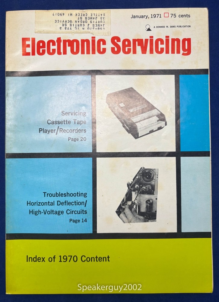 Sam's Publishing - Electronic Servicing Magazine / January 1971