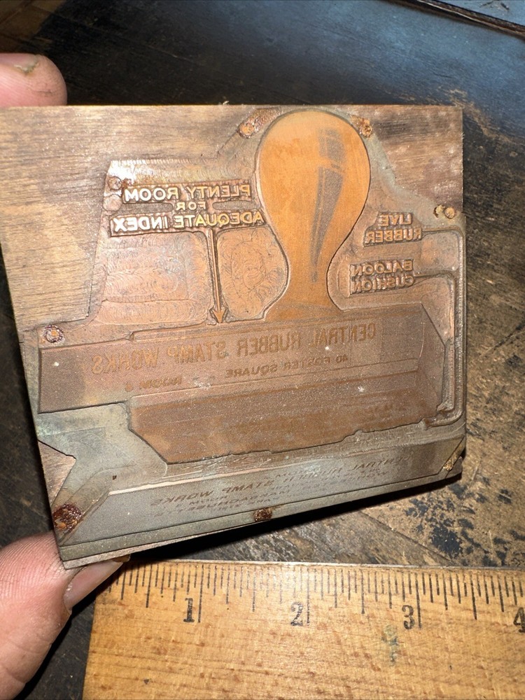 Print Block ( Old Rubber Stamp ) Copper Face