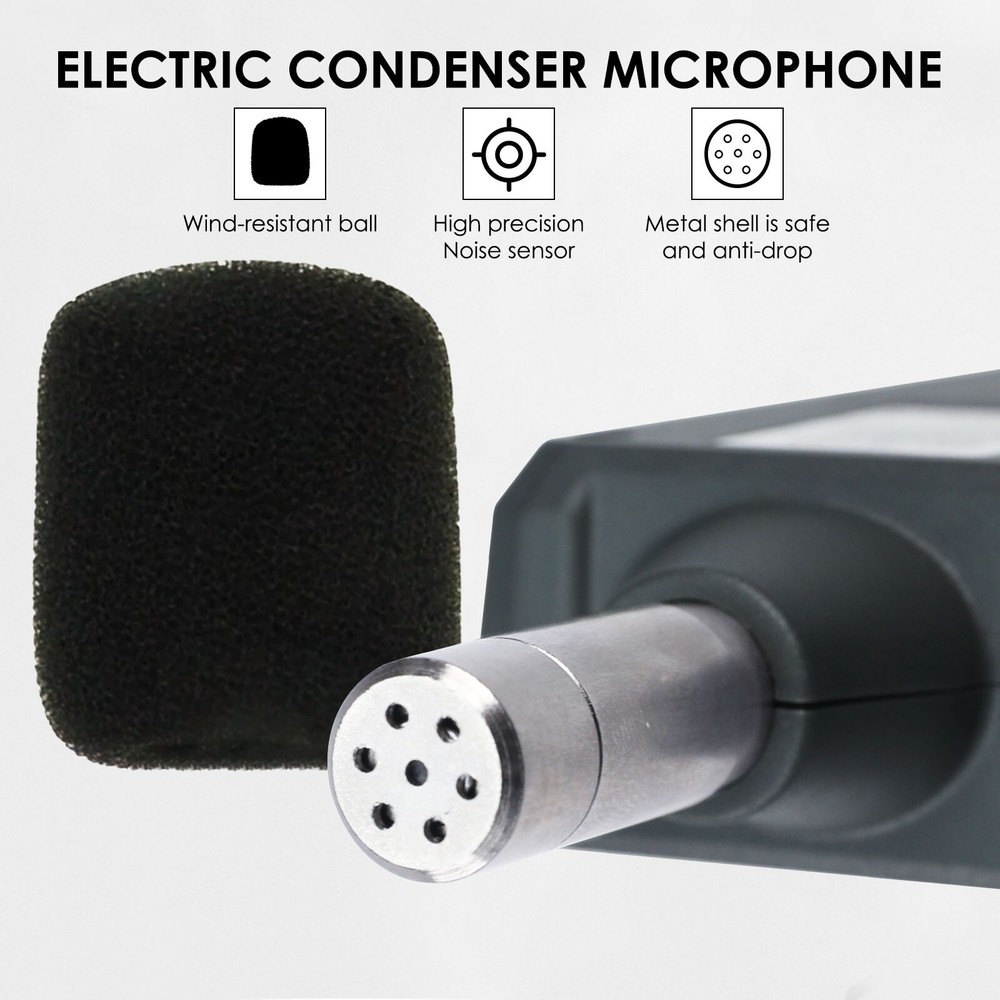 Portable Handheld Sound Level Meter 30-130dB with Capacitive Microphone Sensor