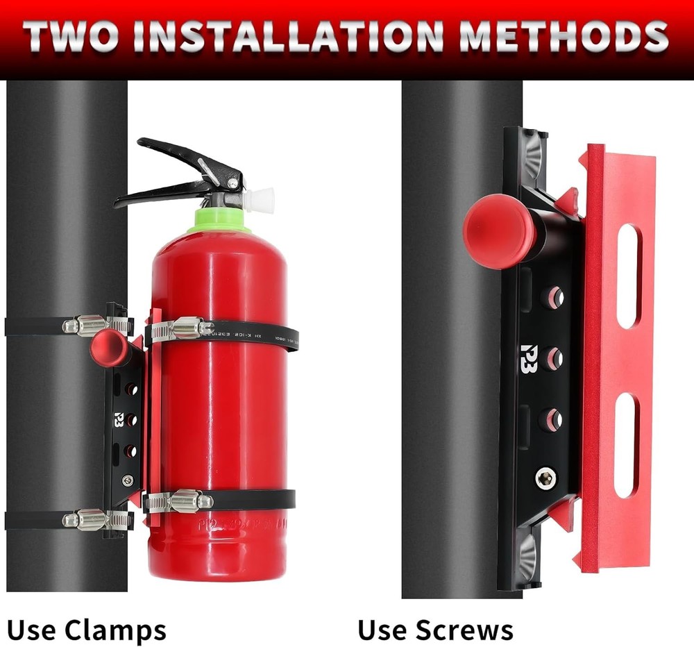 Universal Quick Release Fire Extinguisher Mount, CNC Aluminum Adjustable Roll...