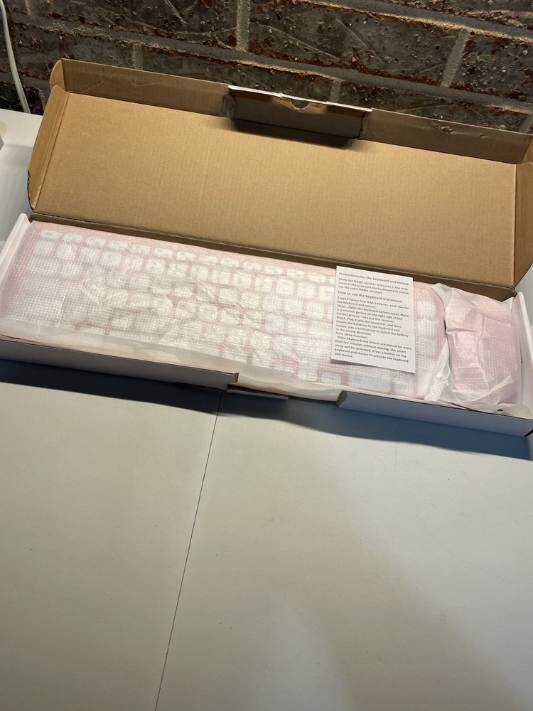 mini pink wireless keyboard and mouse 100% Tested WORKS