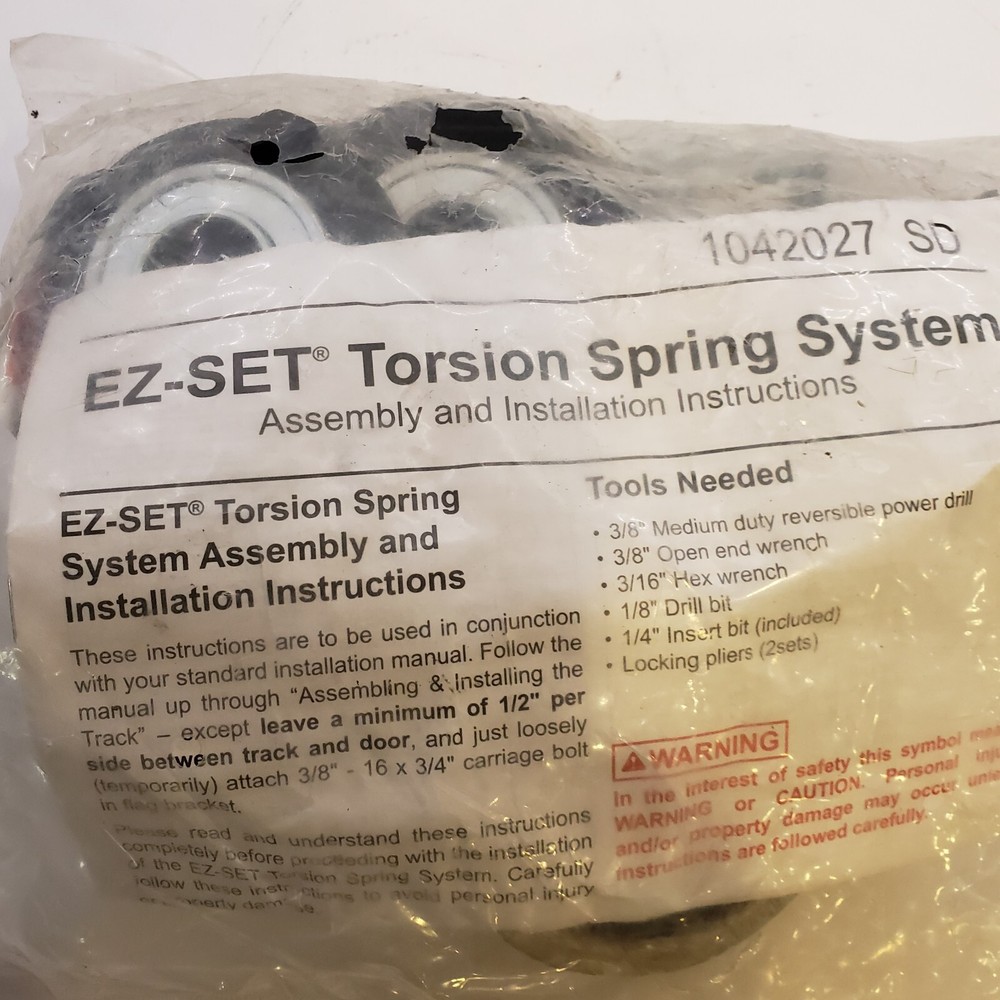 EZ-SET 1042027 SD TORSION SINGLE SPRING KIT ASSEMBLY