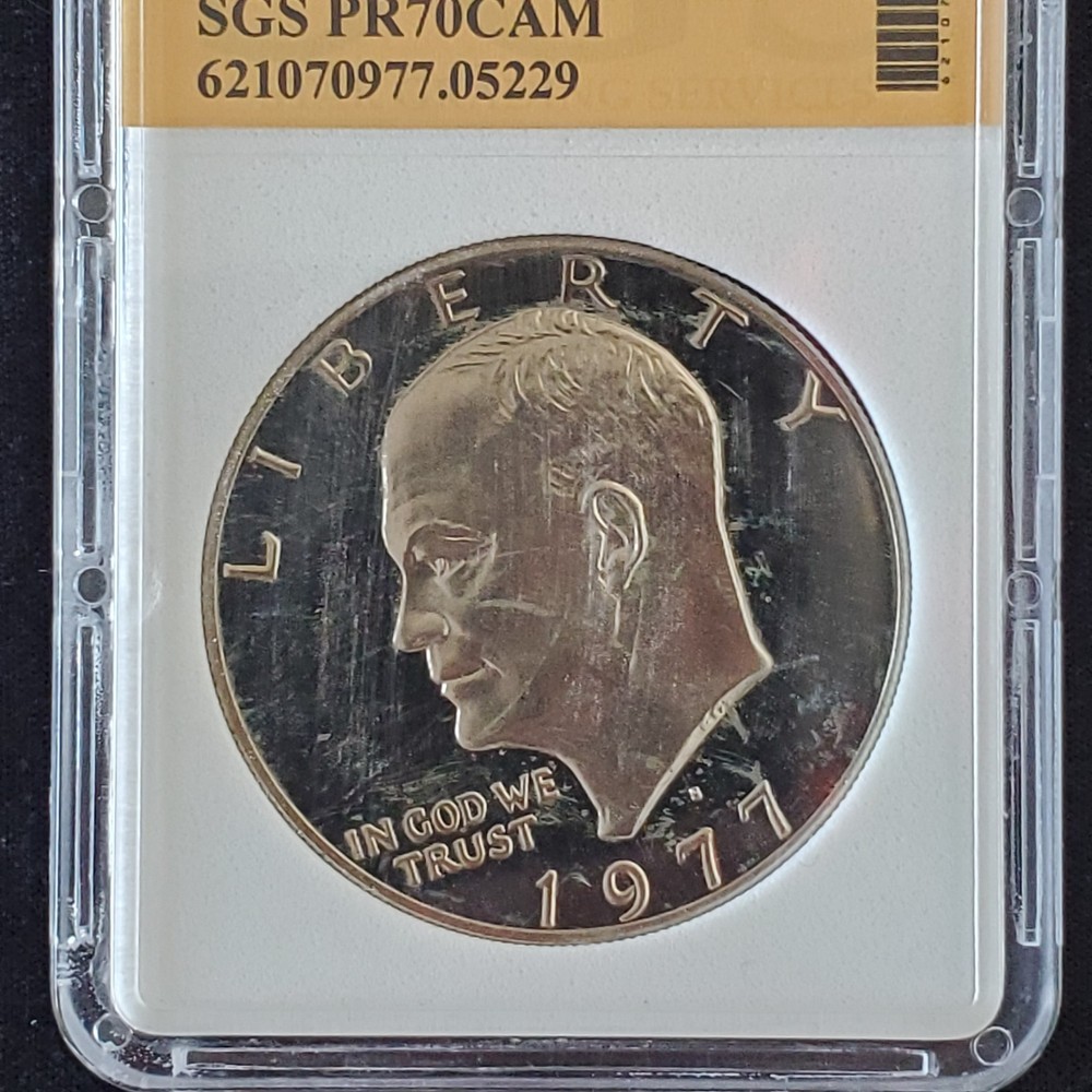 ☆☆1977 s☆☆ EISENHOWER DOLLAR PROOF PR70, GEM CAMEO