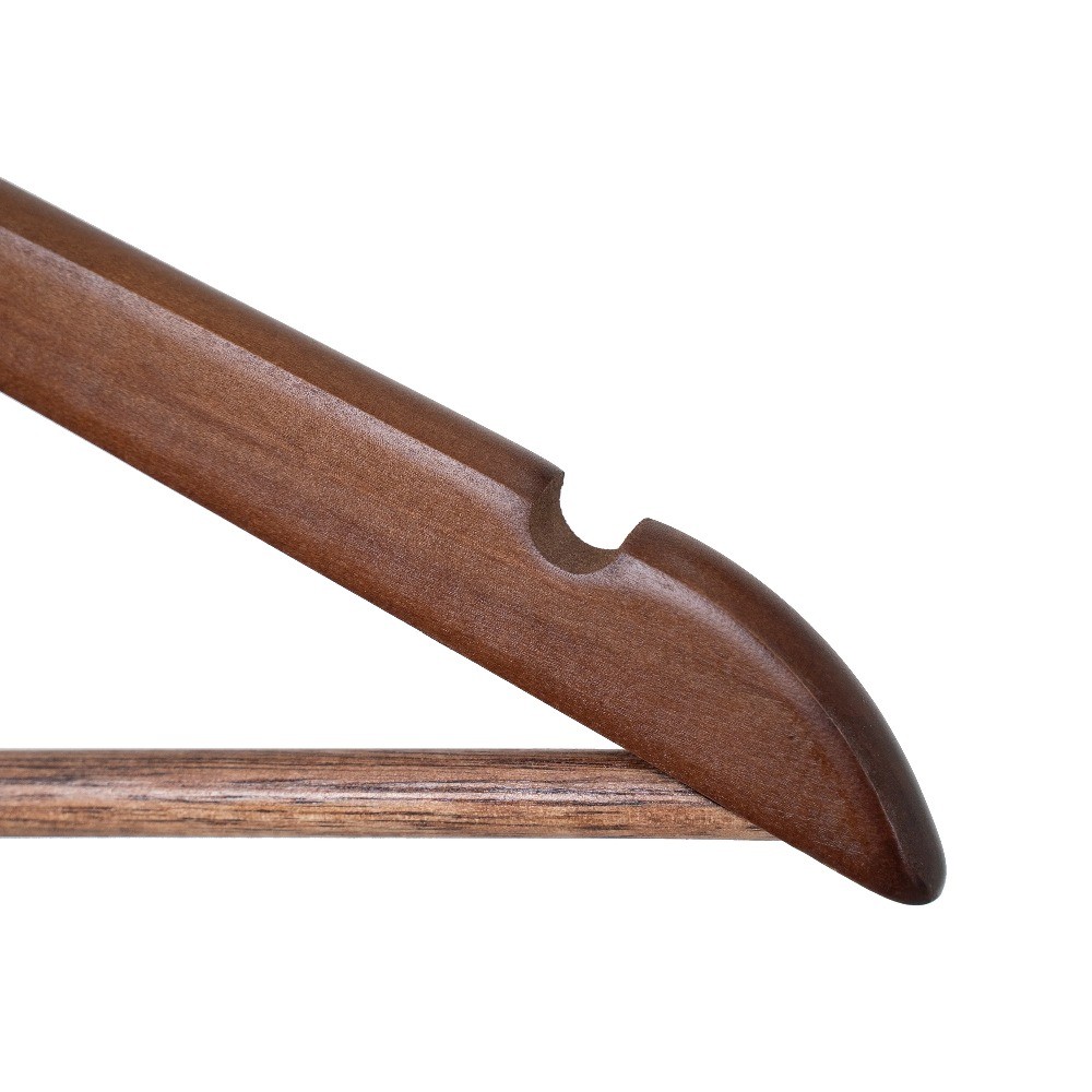 Solid Walnut Wood Suit Hangers, 60 Pack