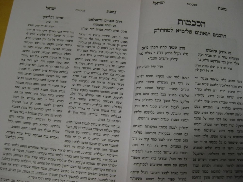 Nechamat Yisrael on BEN HAMETZARIM - DEVLITZKY נחמת ישראל : דיני ימי בין המצרים