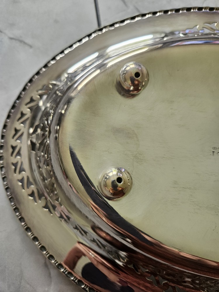 Silver Plated Dish With Handle