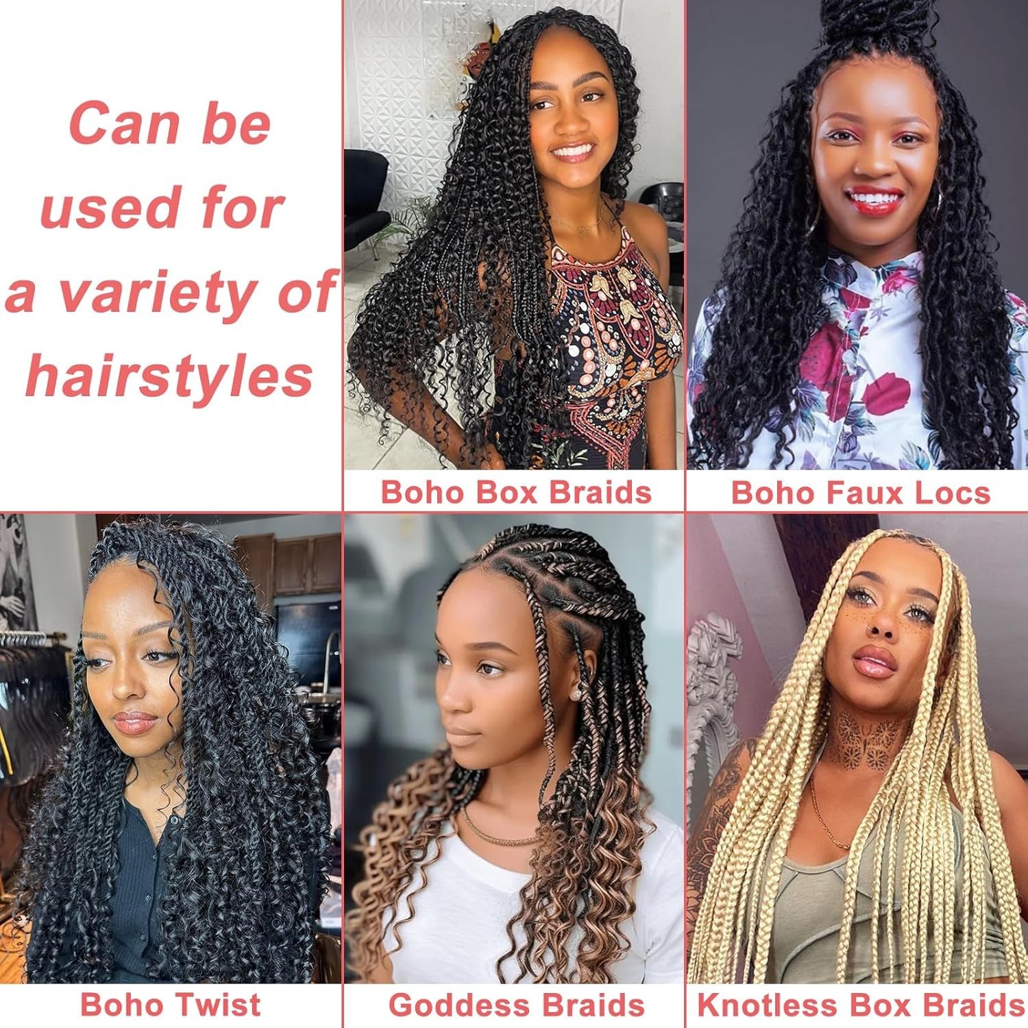 Braiding Hair for Boho Braids 18 Inch 2 Bundles Natural Black Water Wave Bulk Sy