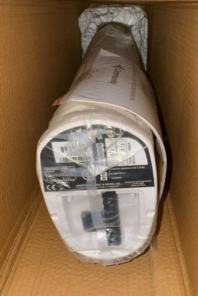 Community ENT212W 2-Way Compact Column Array Speaker, White