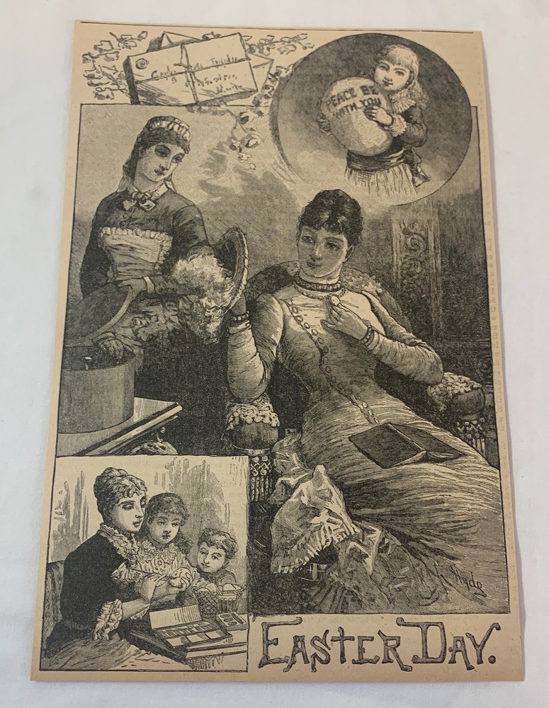 1885 magazine engraving ~ EASTER DAY