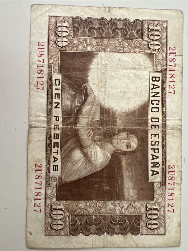 1953 Spain 100 Pesetas - Circulated
