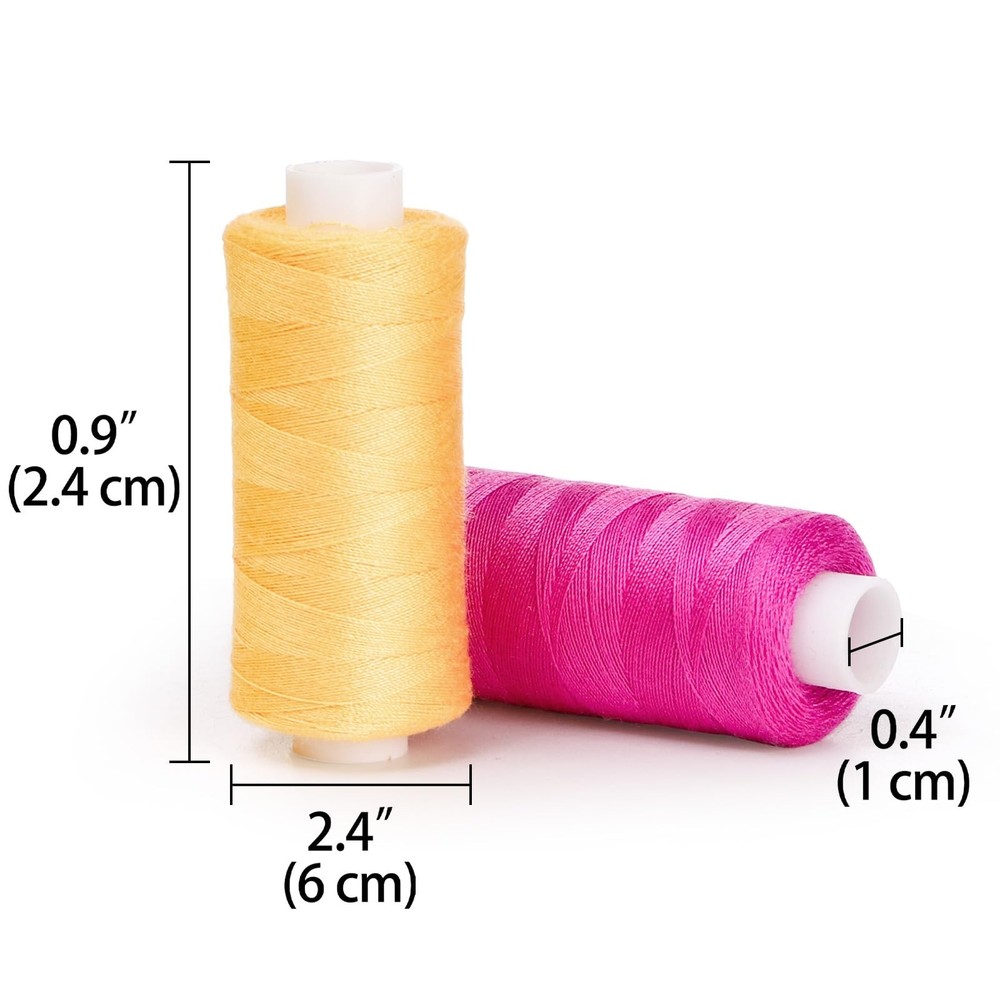 60 Rolls Sewing Threads Kit, 400 Yard per Polyester Thread Spools, All Purpos...