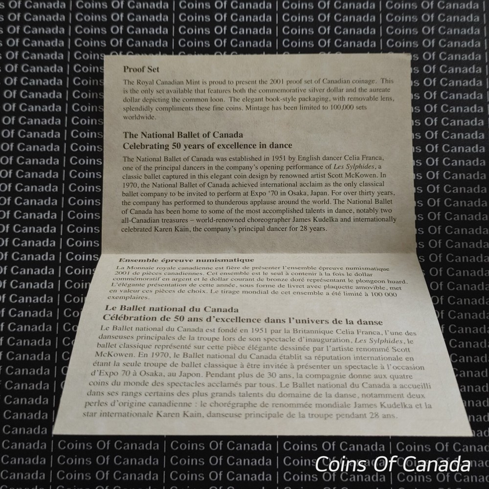 2001 Canada 8 Coin Proof Set - With Special Edition Silver Dollar #coinsofcanada