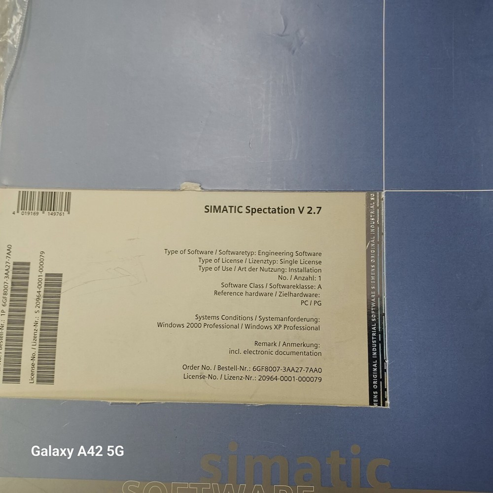 Siemens simatic VS-725 camera with software