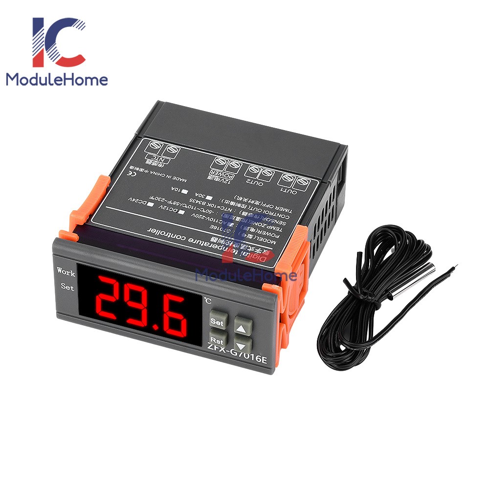 G7016E Digital Intelligent Temperature Controller NTC Waterproof Probe 12V/24V