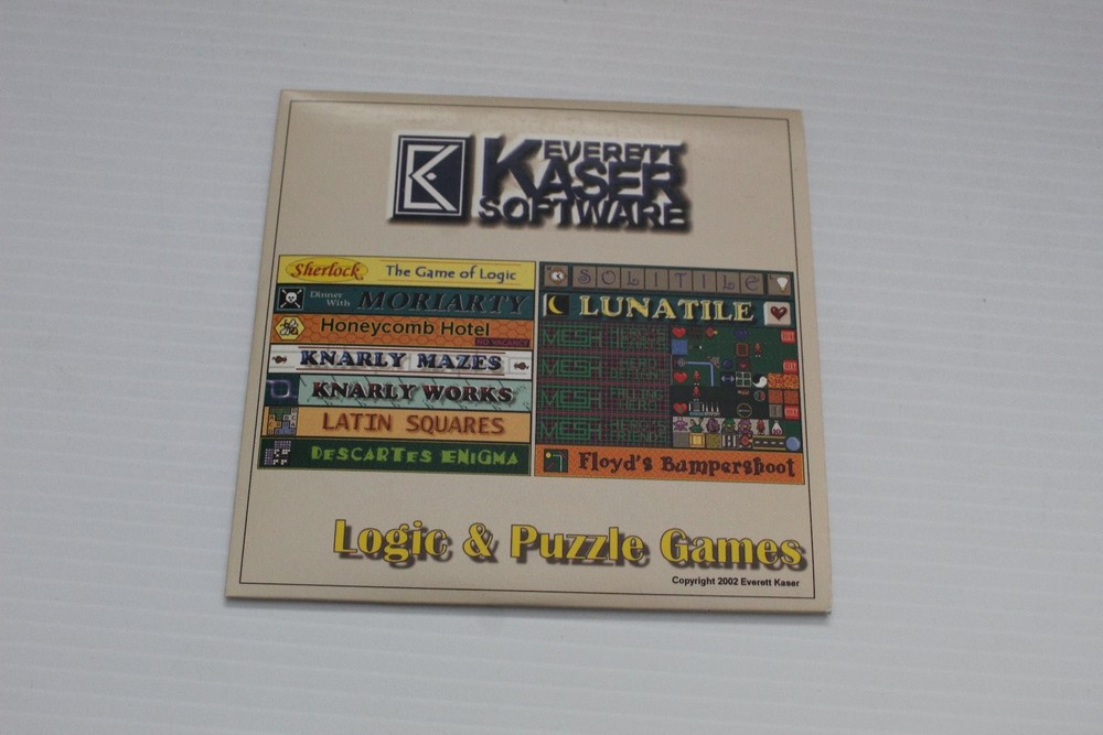 Logic & Puzzle Games Software Everett Kaser CD-ROM 2002 Shareware PC