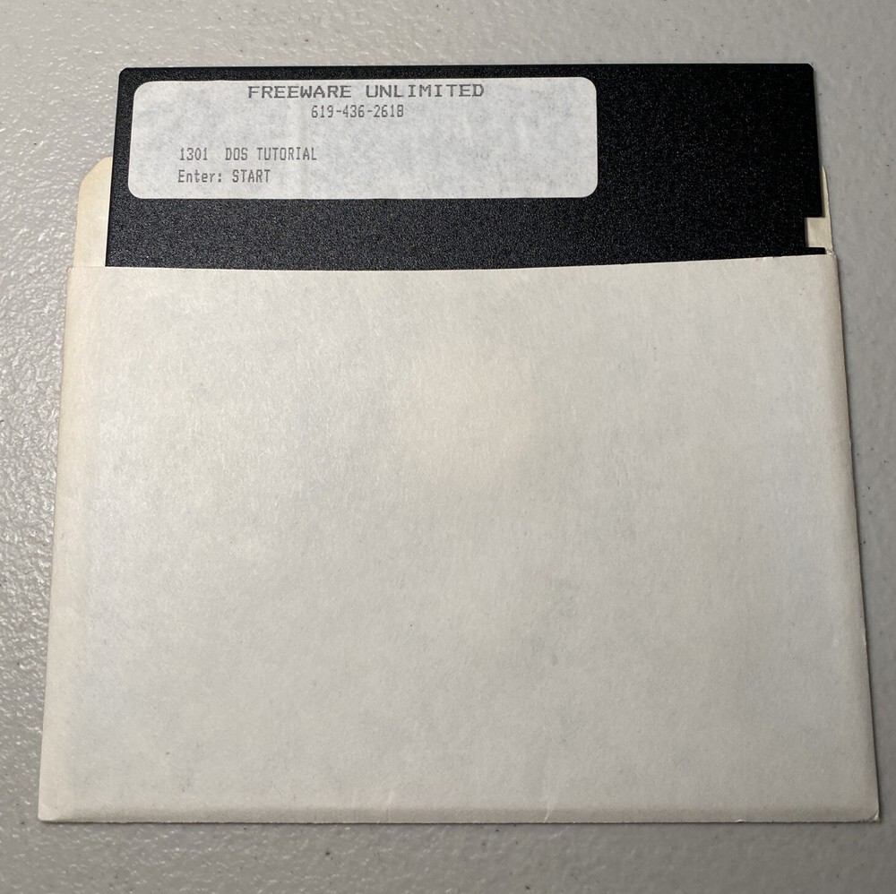 IBM Tandy 5.25” 1301 DOS Tutorial Freeware Unlimited