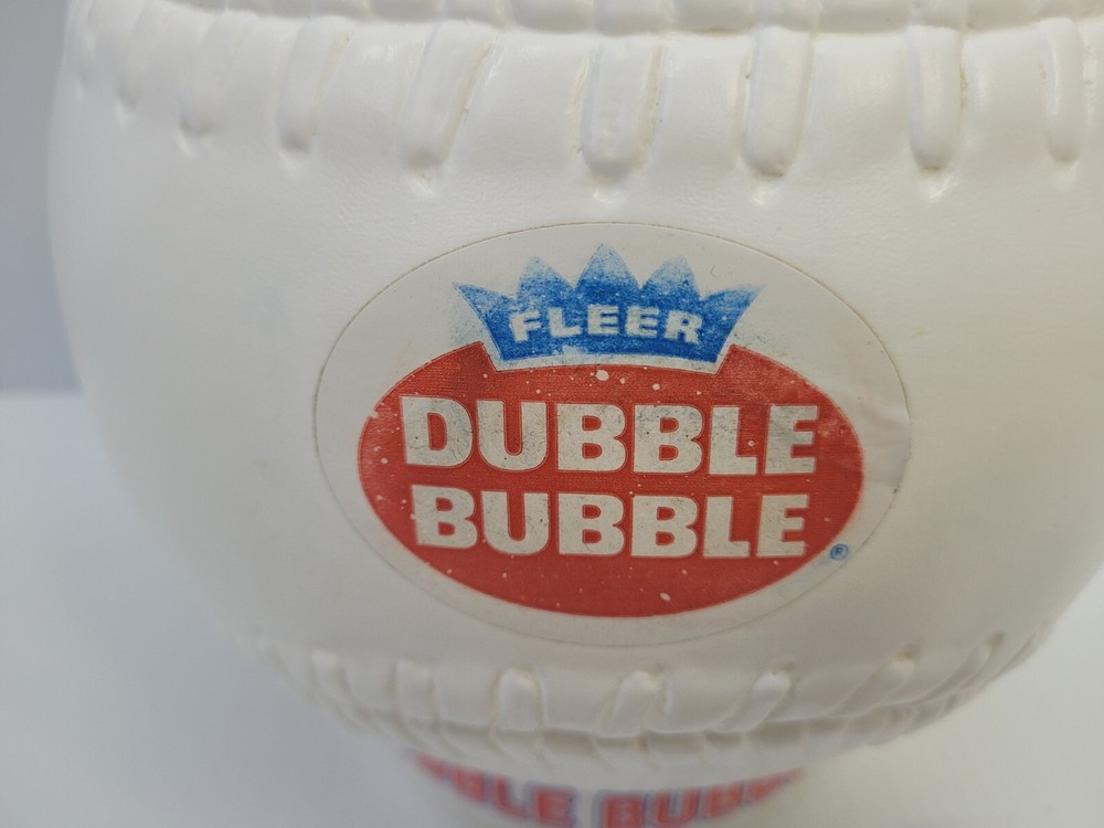 Dubble Bubble Fleer Gum Plastic Baseball Container Jar