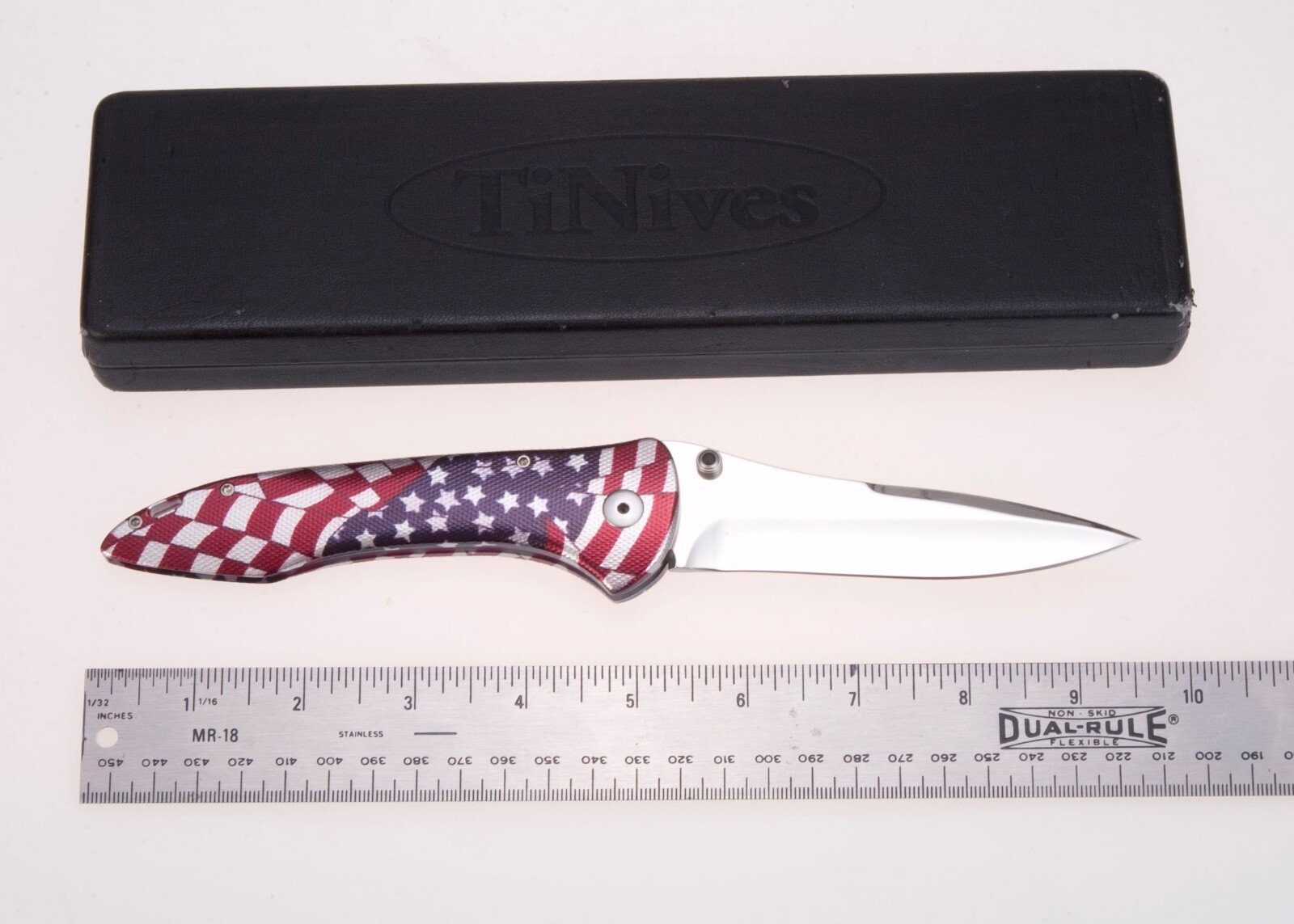 Vintage USA TiNives Stars and Stripes Knife CNC Tolerance