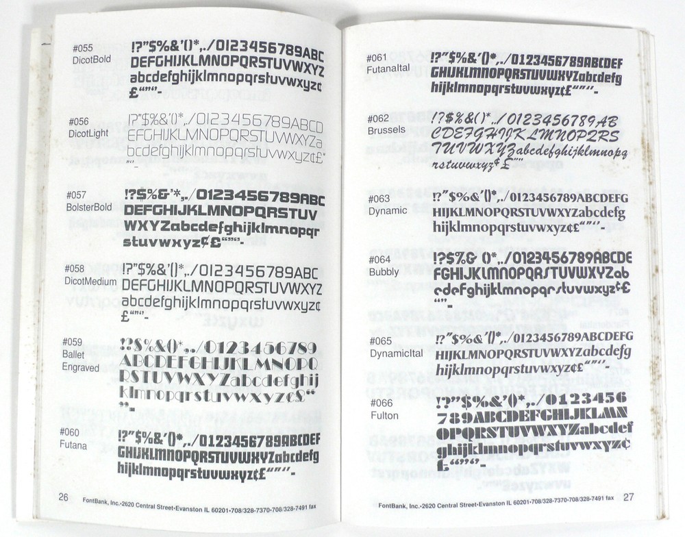 250 FontBank Display Typefaces Postscript For Macintosh on 3.5" Floppy Disks