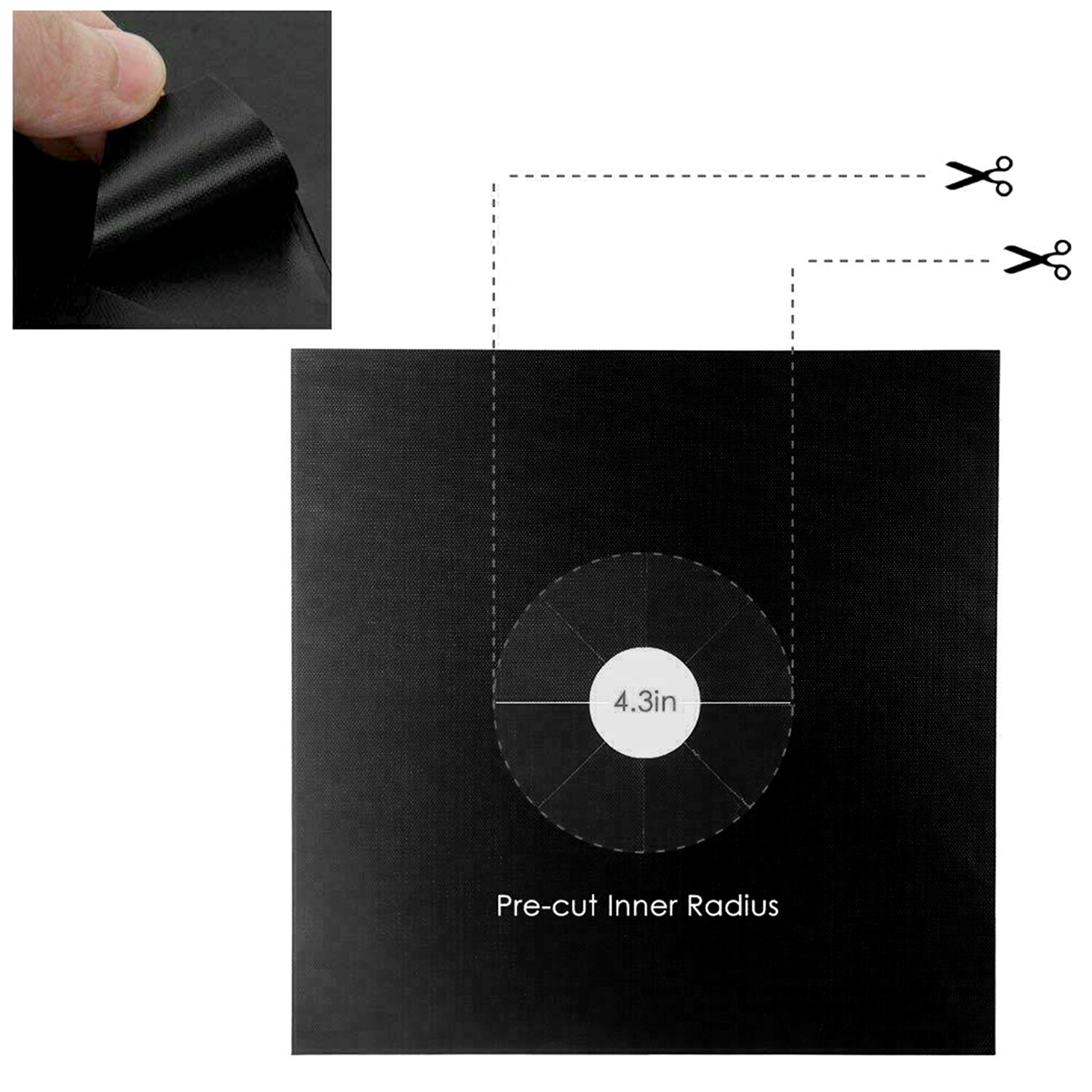 Gas Range Stove Top Burner Cover Protector Reusable Liner Clean Cook Non-stick