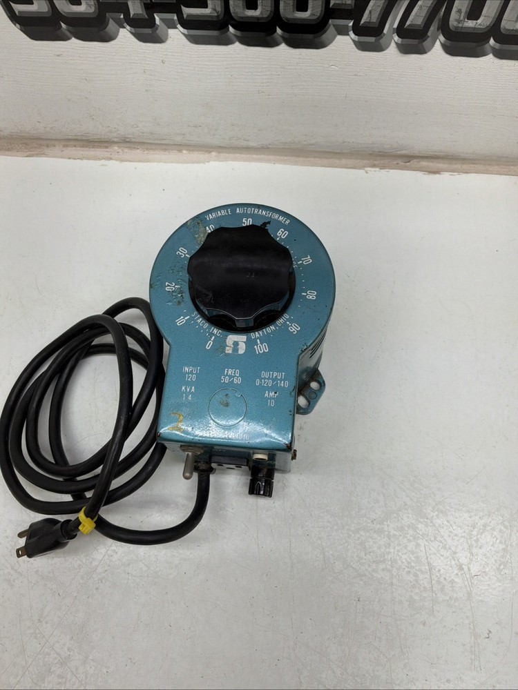 Staco Variable Auto transformer 10AMP Input 120 KVA 1.4 3PN1010