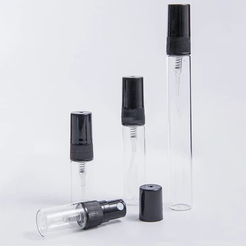 60Pcs - Empty Travel Glass Refillable Perfume Bottles With Spray Atomizer