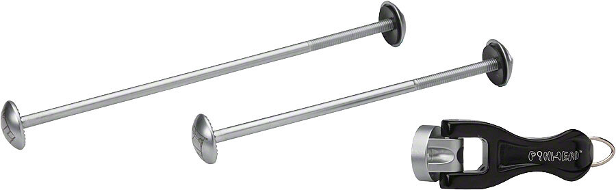 Pinhead 2-Pack Lockset: Wheel Skewer Set Bicycle QR Wheel Locks Antitheft