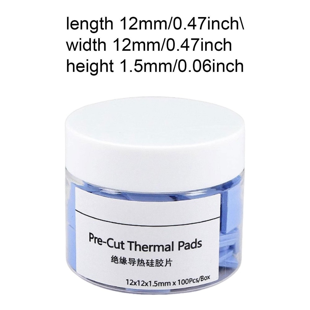 100x Thermal Pad Blue 1.5mm High Performance Replacement Efficient Heat