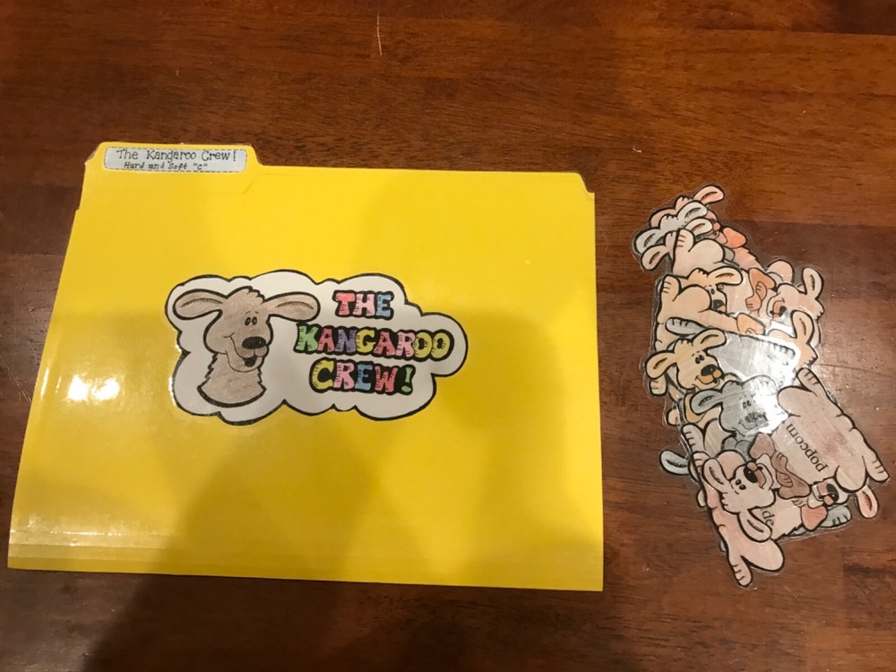 the Kangaroo Crew,  hard soft C  3-4 grades language arts file folder game