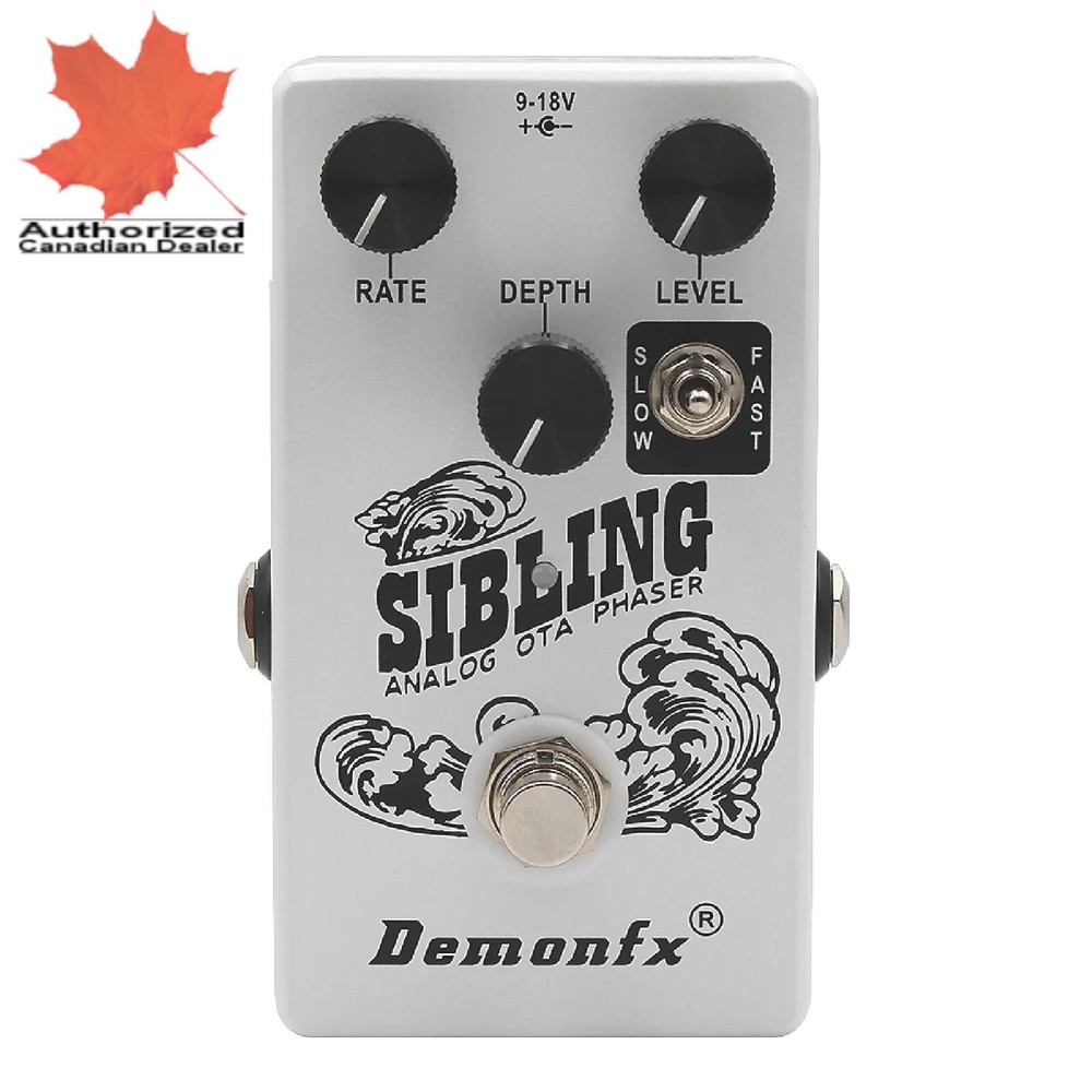 Demonfx SIBLING Analog OTA Phaser Guitar Effect Pedal .ca