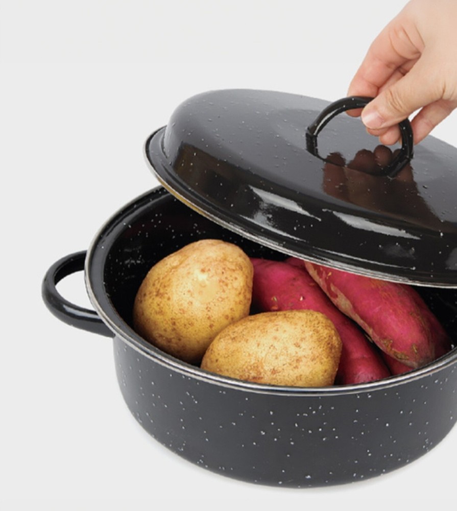 Direct-fired Open Fire Roasting Pot 22.5cm(8.8") Sweet Potato Corn Chestnut