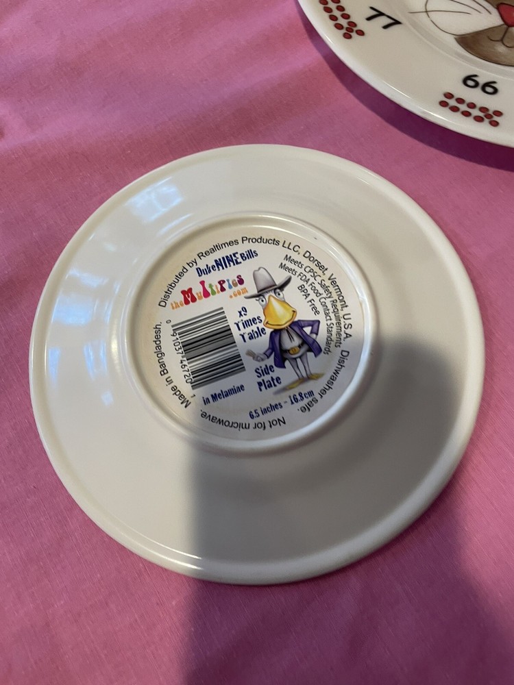 Times Table Meet The Multiples Melamine Dish Set