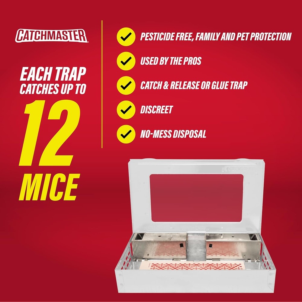 Catchmaster Pro Series Multi-Catch Mouse Trap Includes Replaceable Glue Board