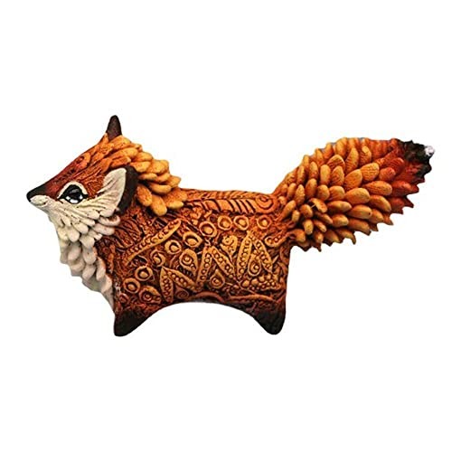 Fox Totem Statue Gift for Friends Animal Resin Crafts Ornaments Sculpture