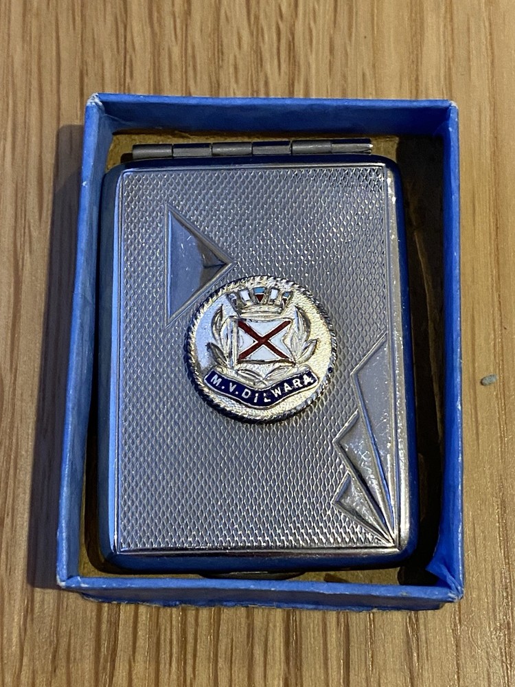 Merchant Navy MV DILWARA Match Case 1937 Named Officer Lt Col P.H. Cooper