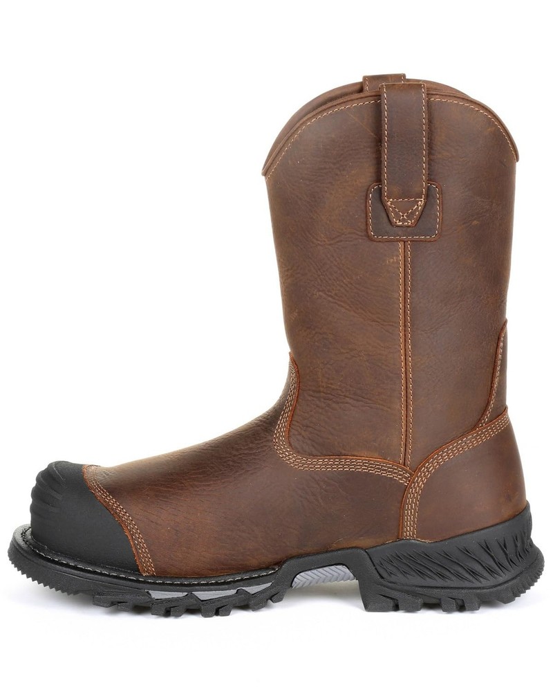 Georgia Boot Rumbler Composite Toe Waterproof Pull-on Work Boot 10 Wide