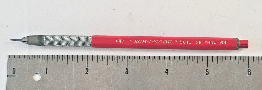 4" Vemco Drafting Compass x/ Box, 3 Drafting Pencils, Lead, Ruler & Sharpener