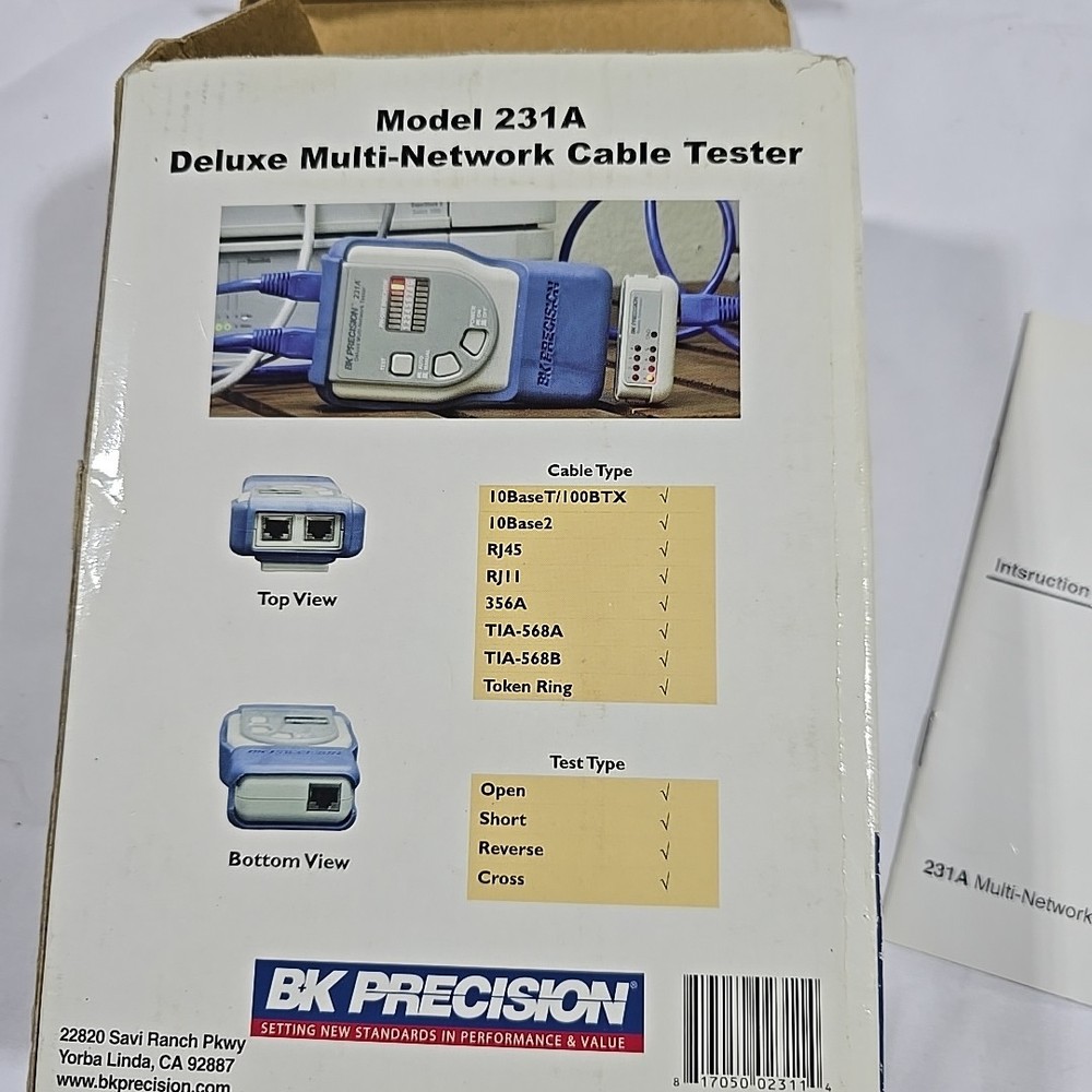 BK Precision Remote Multi Network Cable Analyzer Tester 240-A 240A w/ Box CAT