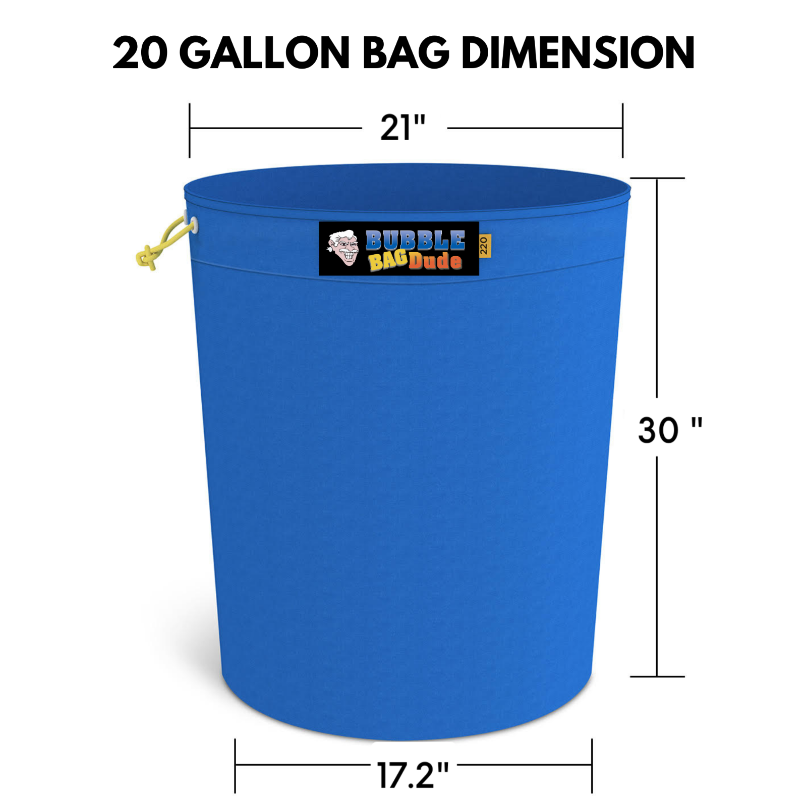 Bubble Bag BUBBLEBAGDUDE 20 GAL - 4 Bag Kit Bubble Hash Bags Herbal Extractor