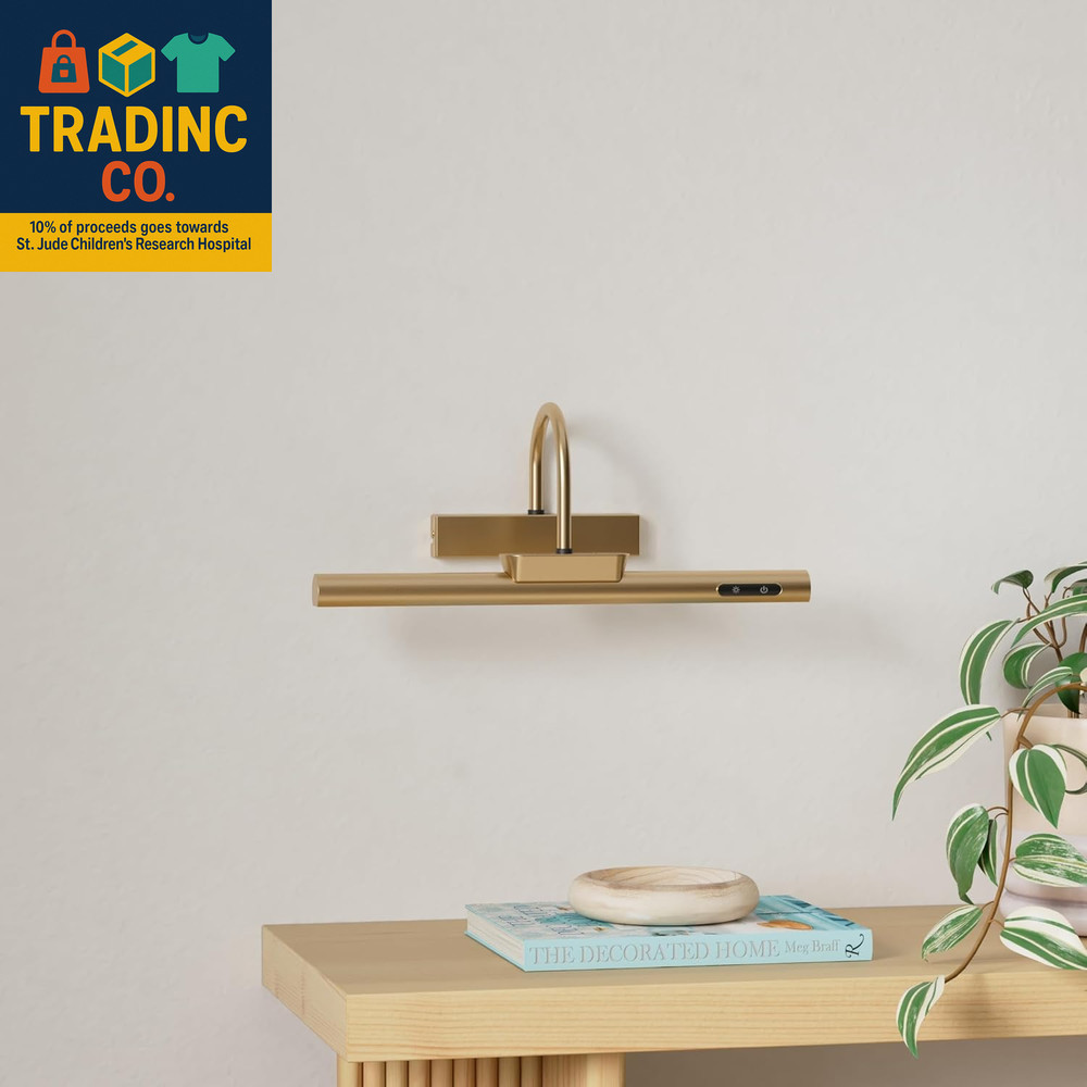 Dimmable Cordless Picture Light with Controller and Timer, Rechargeable 5000Mah