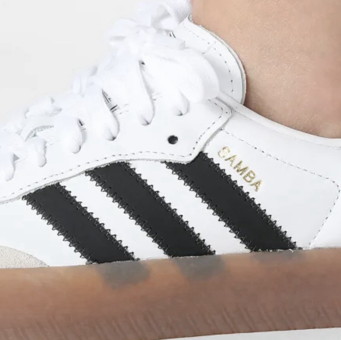 Adidas Originals Sambae Cloud White Metallic Gold Women's Shoes JI1349 Multi Sz