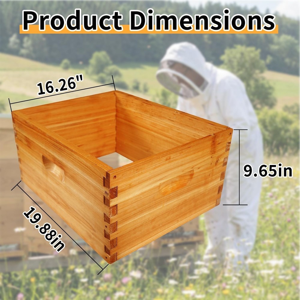 2 Pack 10 Frame Langstroth Deep Brood Beehive Box Beekeeping Supplies
