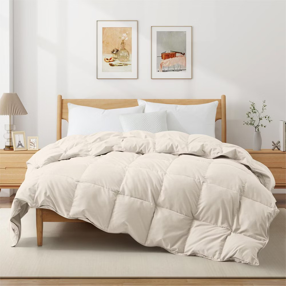 Peace Nest Lightweight White Goose Down Comforter Duvet Insert Soft 360 Thread